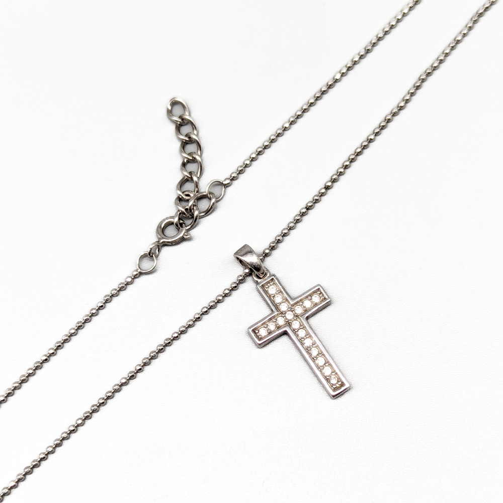 43.5cm Silverhalsband med kors S925 4.83g - Bild 2