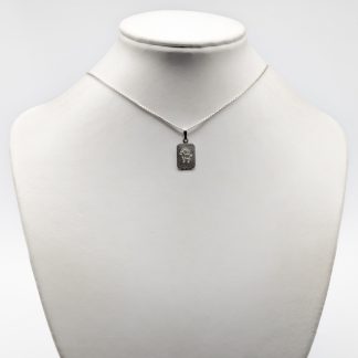 42.5cm Venezialänk i Silver med Hänge Stenbock S925 2.74g