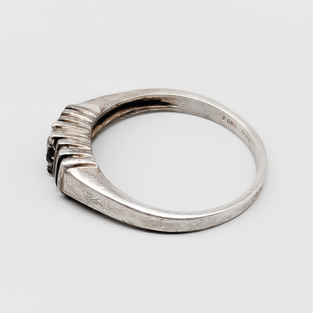 Ring i Silver med Vita Stenar S830 1.83g 16.75mm - Bild 3