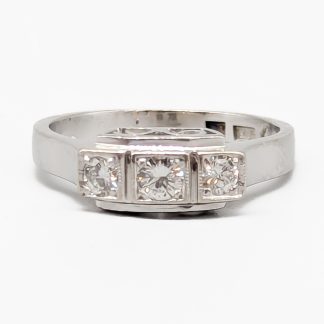 Diamantring i Vitguld-0