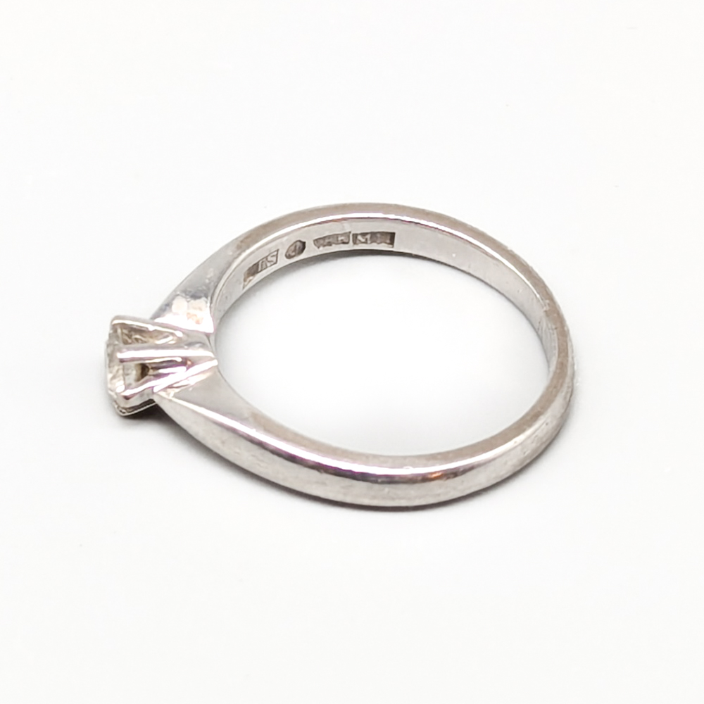 Solitärring i Vitguld med Diamant 18K 4.64g 17.25mm - Bild 2