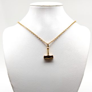 54cm Balestra Flackslipad Ankarlänk i Guld med Hänge Tors Hammare 18K 24.99g
