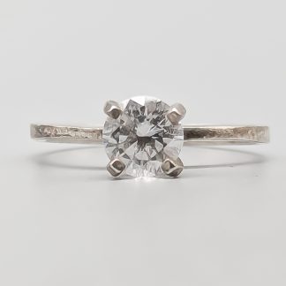 Ring i Silver med Vit Sten S830 1.65g 17mm