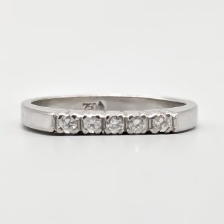 Diamantring i Vitguld 18K 3.01g 16.75mm