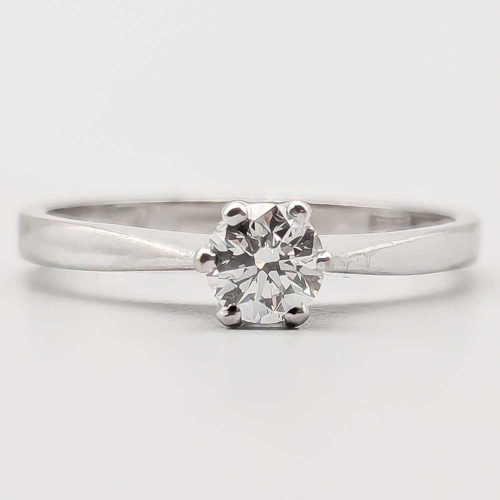 Enstensring i vitguld med diamant-2