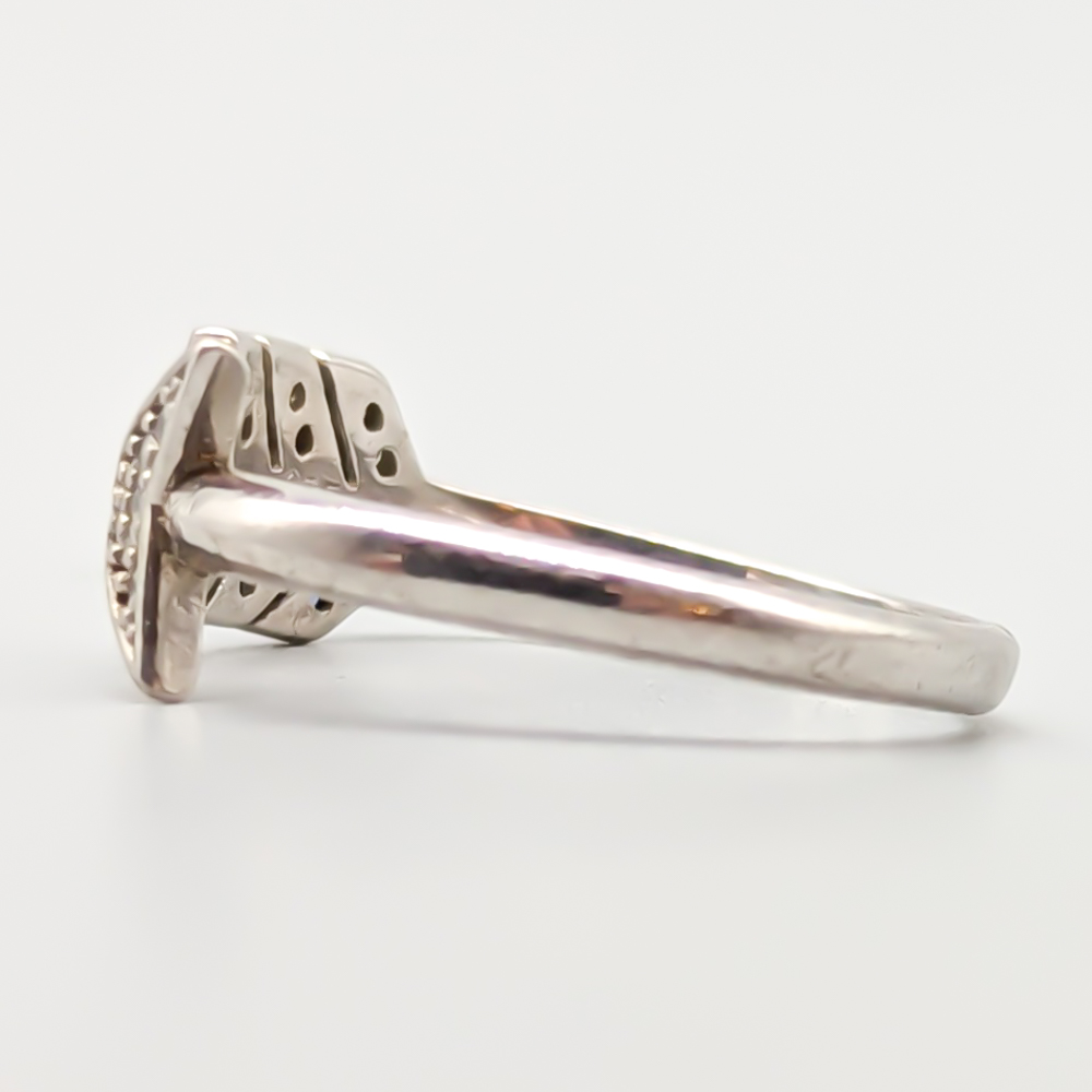 Ring i Silver med Vita Stenar S925 1.64g 17.25mm - Bild 2