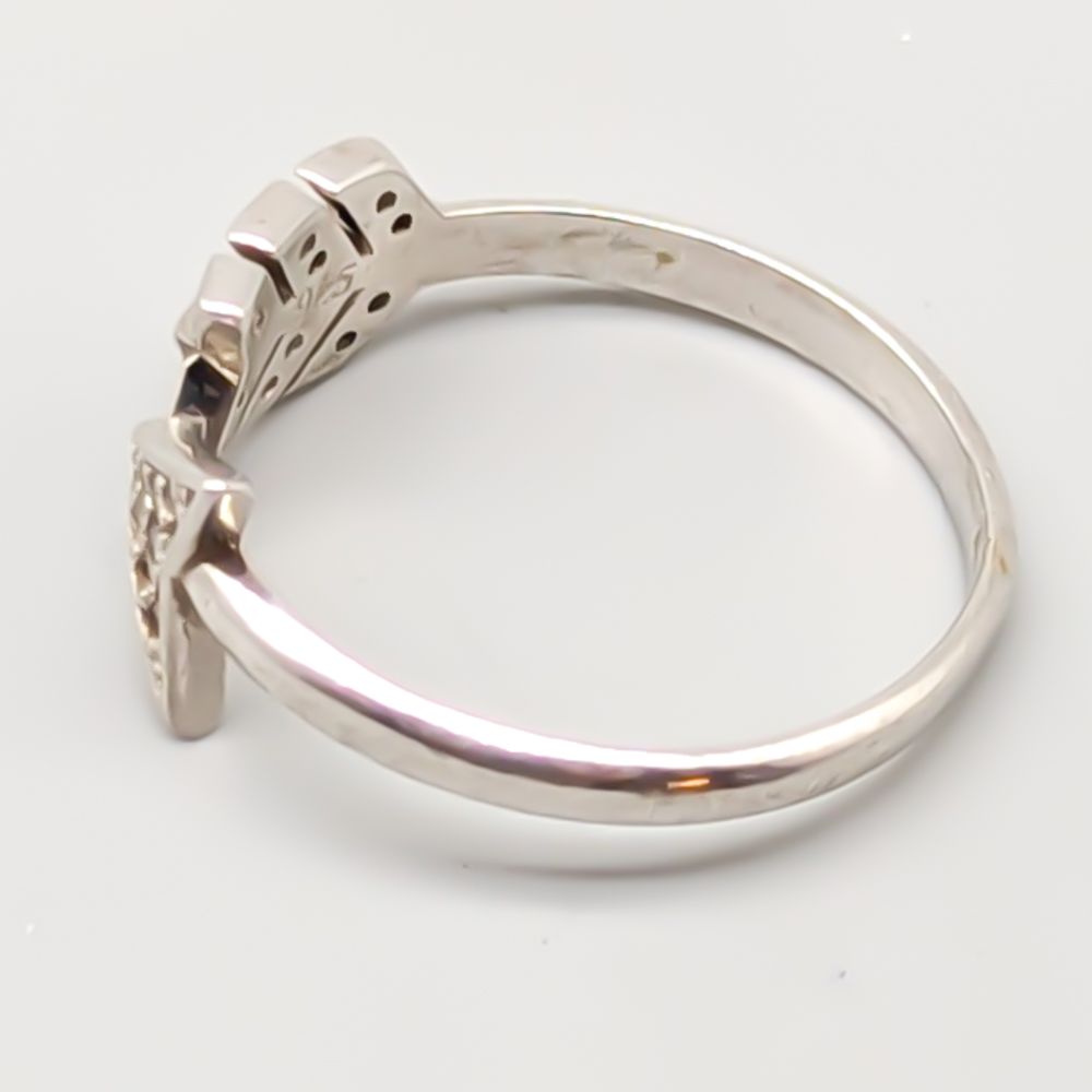 Ring i Silver med Vita Stenar S925 1.64g 17.25mm - Bild 3