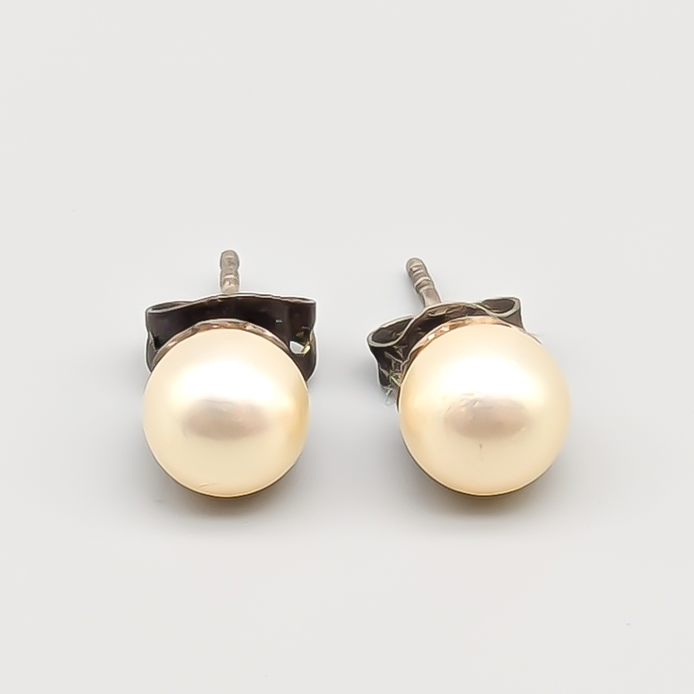 Örhängen i Silver med Fauxpärlor S830 1.35g 7mm