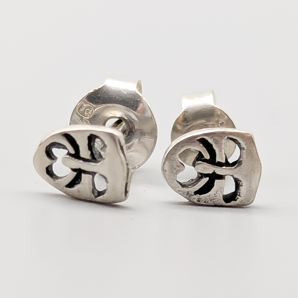 4 par Örhängen i Silver Teatermasker S925 2.79g 6mm