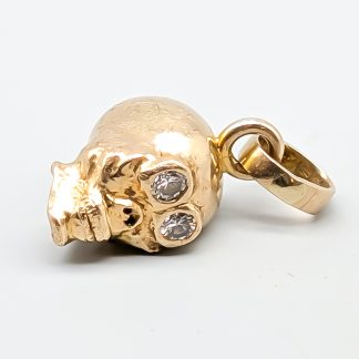 Diamanthänge i Guld Dödskalle 18K 15.69g 21mm