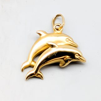 Hänge i Guld Delfiner 14K 1.04g 12mm