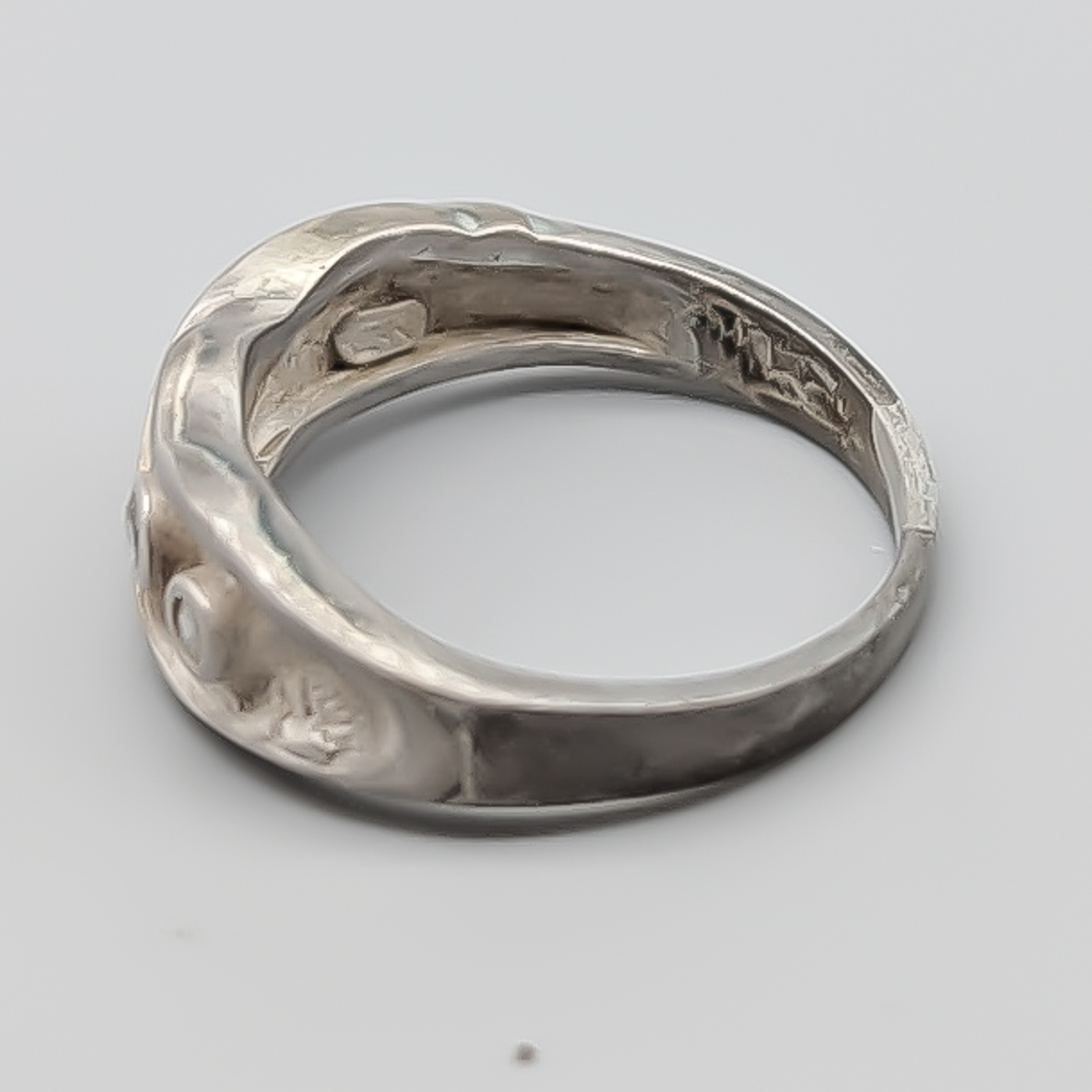Ring i Silver med Vita Stenar S830 2.91g 15.5mm - Bild 2