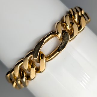 21cm Jo'ans Figarolänk i Guld 18K 51.54g