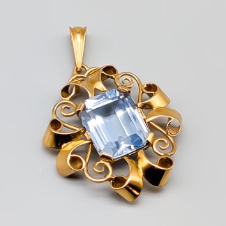 Hänge i Guld med Blå Sten 18K 5.26g 31mm
