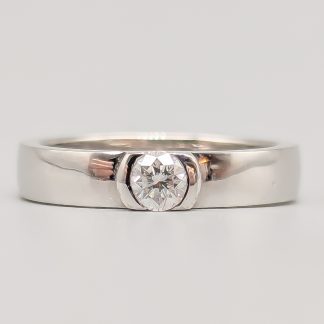 Diamantring i Vitguld 18K 6.71g 18.25mm