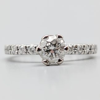 Diamantring i Vitguld-1