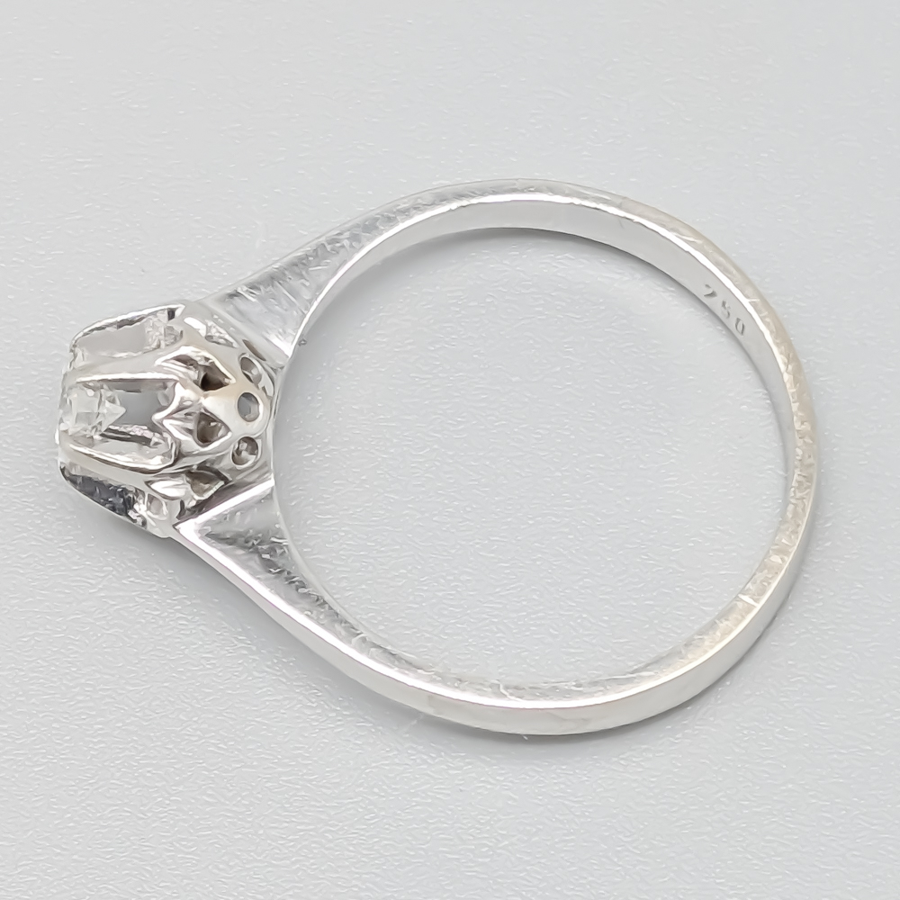 Diamantring i Vitguld-0