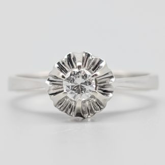 Diamantring i Vitguld-1