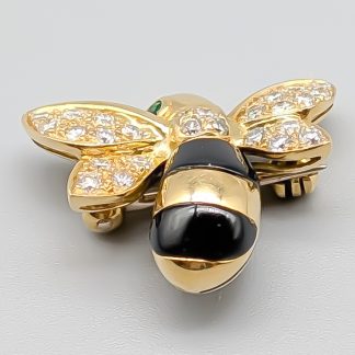 Diamantbrosch i Guld Bi 18K 5.4g 18mm