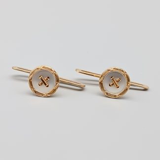 Frackknappar i Guld med Pärlemor 18K 2.02g 8mm