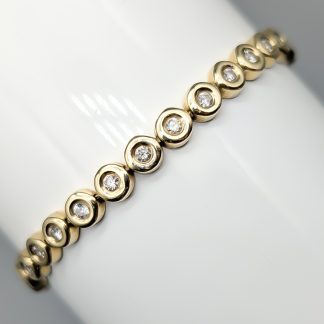 18.5cm Tennisarmband i Guld med Diamanter 14K 10.82g