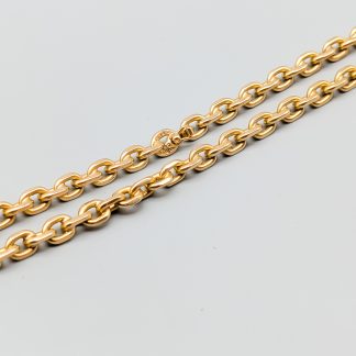 56.5cm Flackslipad Ankarlänk i Guld 18K 55.21g