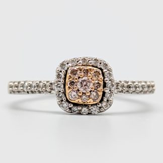 Diamantring i Flerfärgat Guld 18K 3.71g 18.5mm