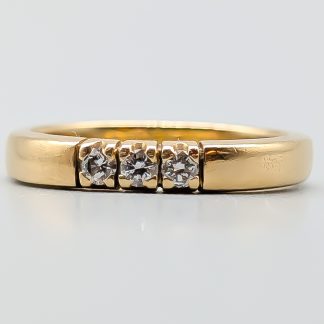 Diamantring i Guld 18K 4.25g 17mm