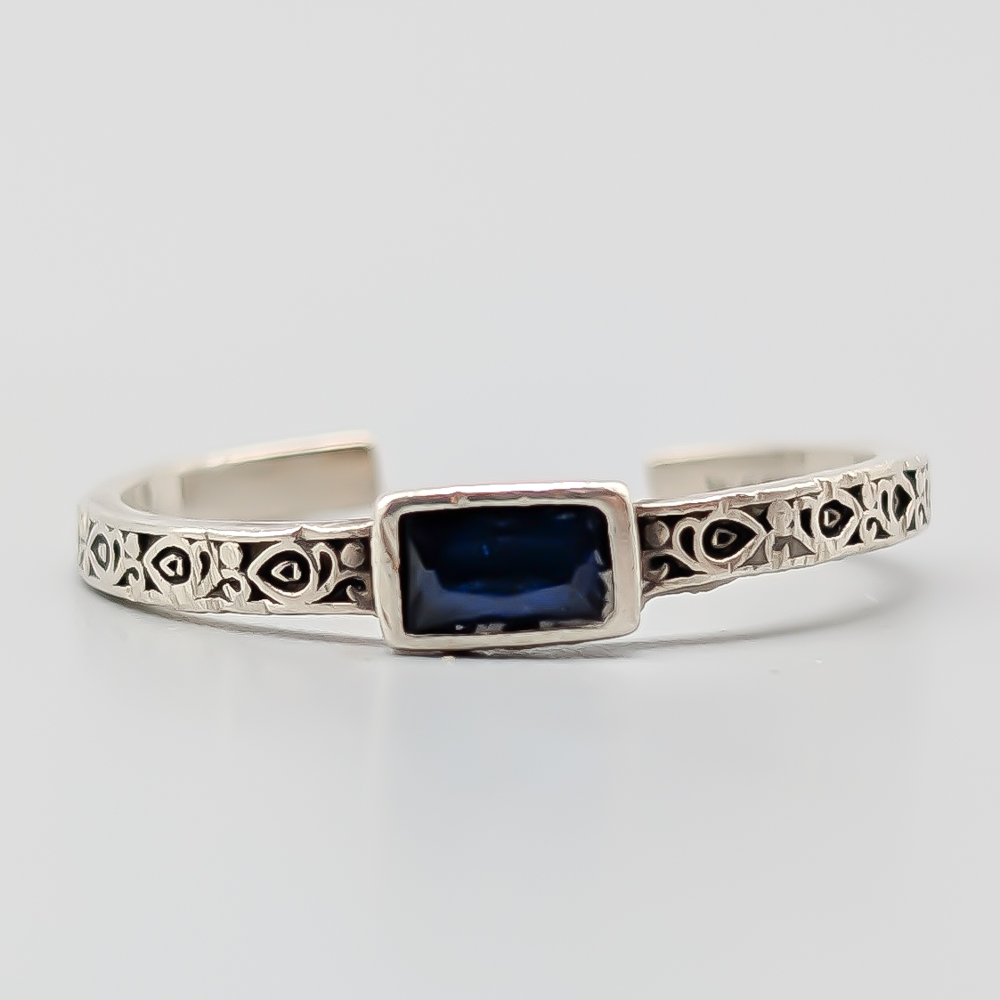 Ring i Silver med Sten S925 1.7g 19mm