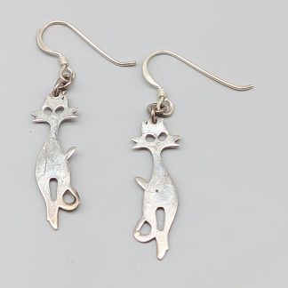Örhängen i Silver Katter S925 2.7g 50mm