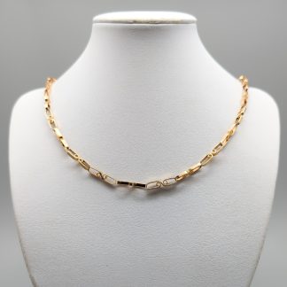 49.5cm Theresia Hvorslev "Niagara-kedjan" Halsband i Guld 18K 21.88g
