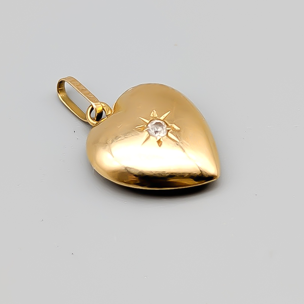 Hänge i Guld med Månadssten April 18K 0.76g 15mm