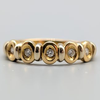 Diamantring i Guld 18K 5.08g 17.5mm