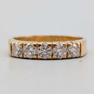 Alliansring i Guld med Diamanter 18K 4.34g 17.25mm