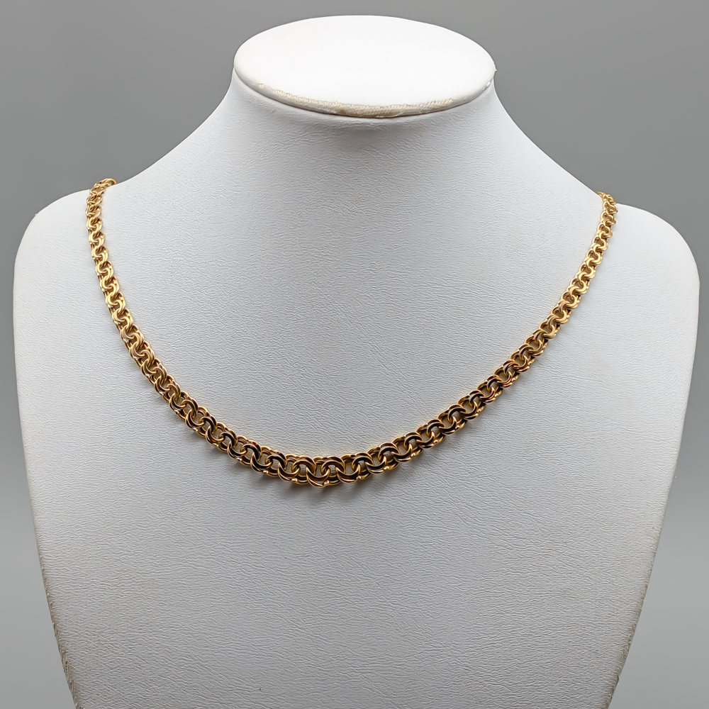 42cm Doserad Bismarcklänk i Guld 18K 19.43g