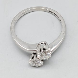 Tvillingring i Vitguld med Diamanter-0