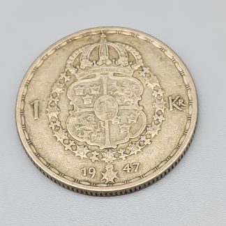 1 kr Sverige 1947 S400 7g 25mm