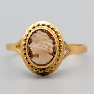 Ring i Guld med Kamé 18K 1.22g 16.75mm
