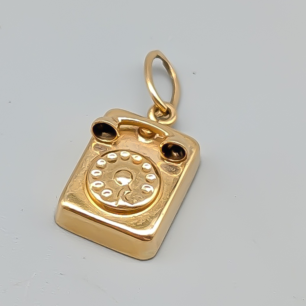 Hänge i Guld Telefon 18K 0.89g 14mm
