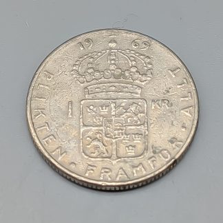 1 kr Sverige 1969 S400 7g 25mm