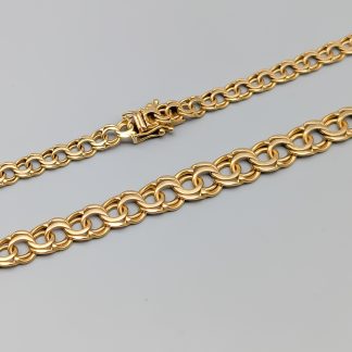 46.5cm Doserad Bismarcklänk i Guld 18K 19.33g