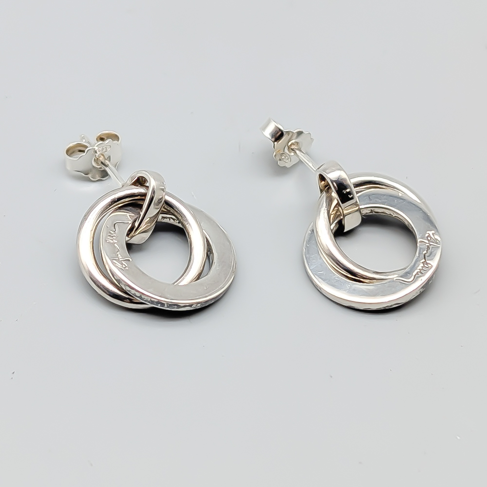 Efva Attling "Twosome" Örhängen i Silver S925 5.64g 18mm - Bild 2