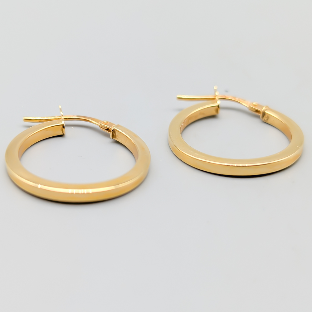 Creoler i Guld 18K 1.59g 23mm - Bild 2