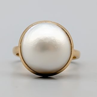 Ring i Guld med Madé-pärla 18K 6.2g 18mm