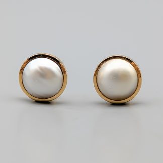 Örhängen i Guld med Mabé-pärlor 18K 4.03g 14mm