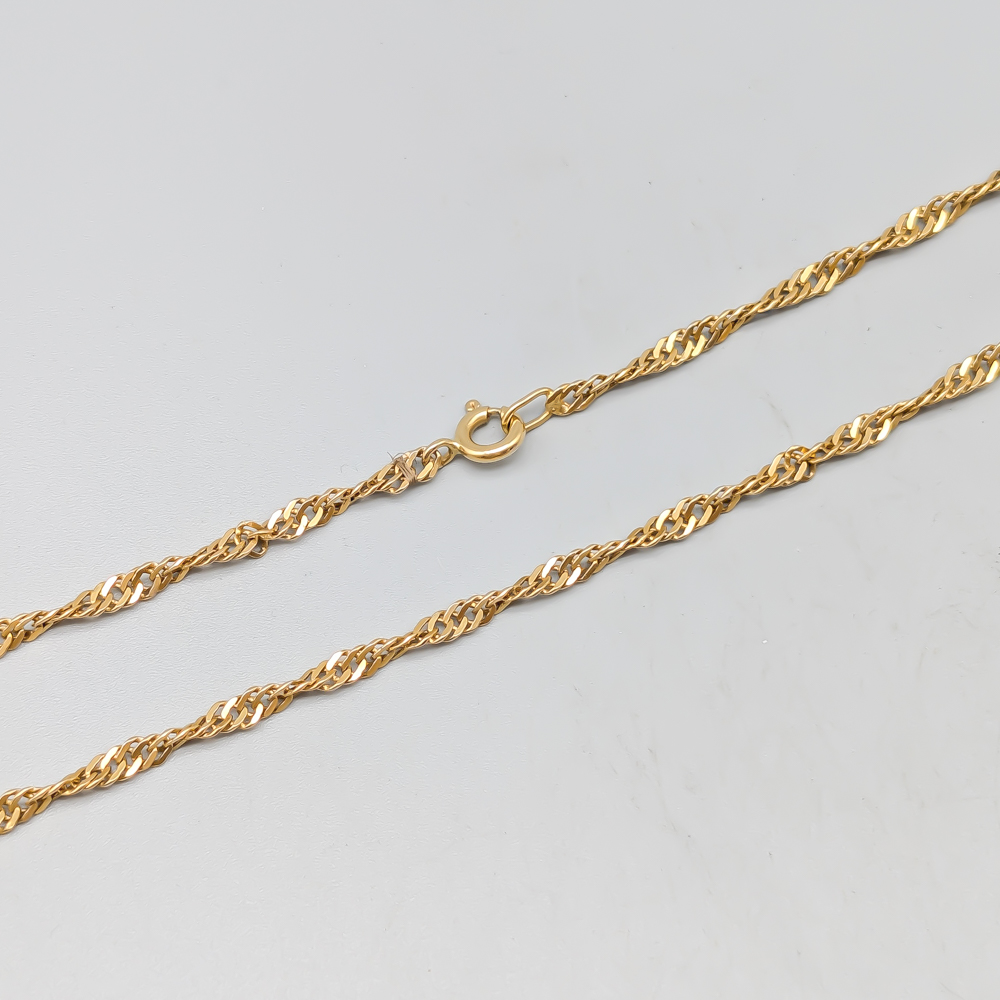 46cm Singaporelänk i Guld 18K 7.37g