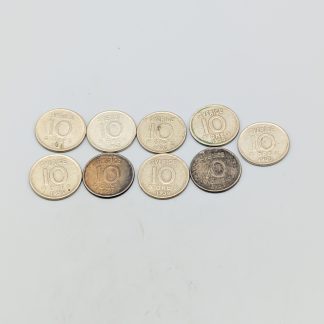 9 st 10 öre Sverige 1952-1962 S400 12.96g 15mm