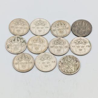 11 st 10 öre Sverige 1909-1942 S400 15.95g 15mm