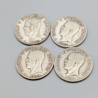 4 st 1 kr Sverige 1910-1942 S800 30g 25mm