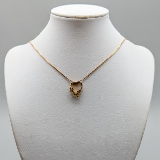 42.5cm Venezialänk i Guld med Diamanthänge Hjärta 18K 5.56g